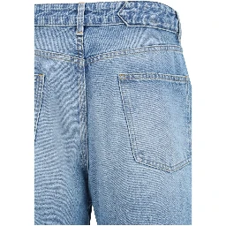 Blue Polyester Jeans Denim