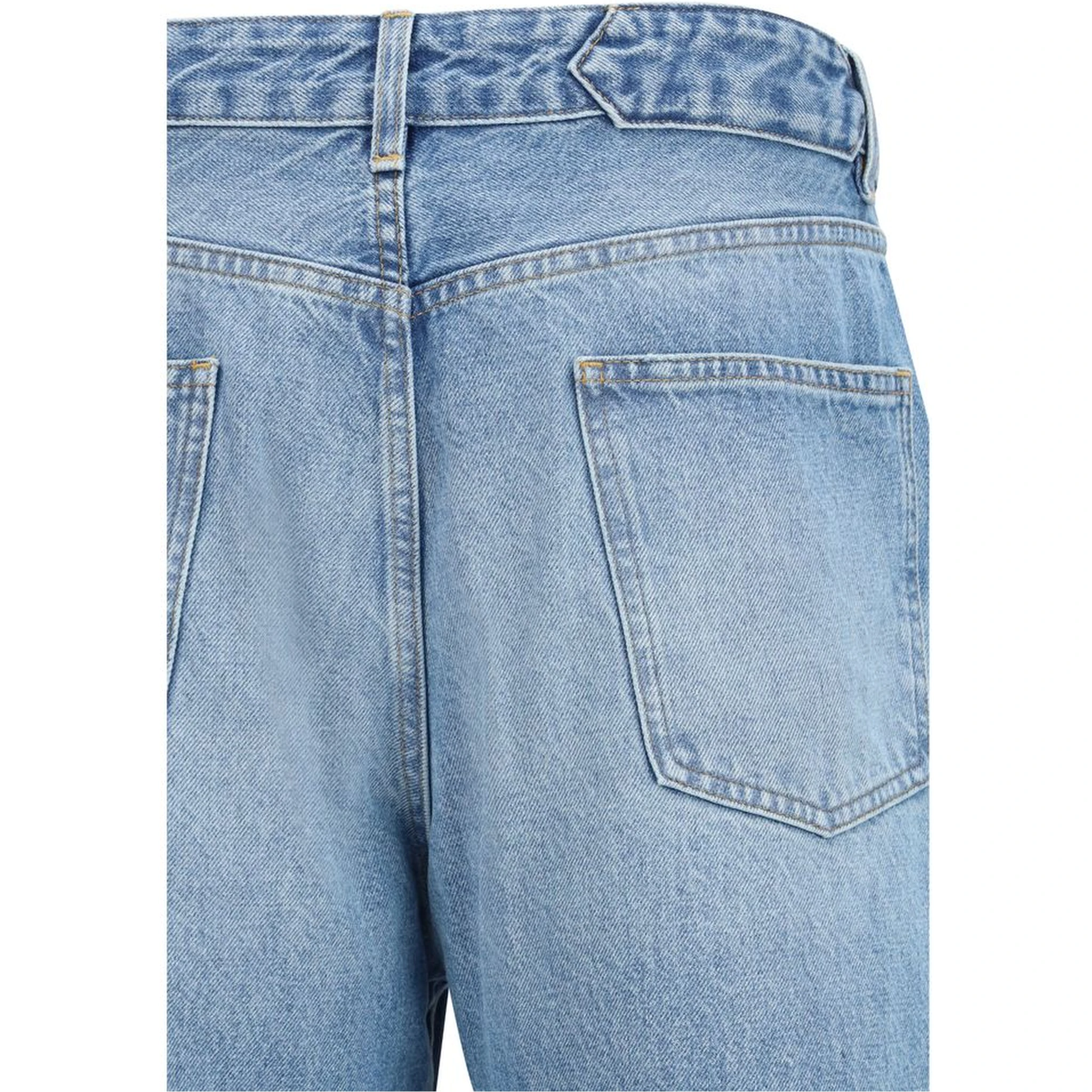 Blue Polyester Jeans Denim