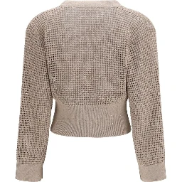 Beige Cotton Cardigan