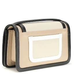 Beige Calf Leather Bos Taurus Shoulder Bag