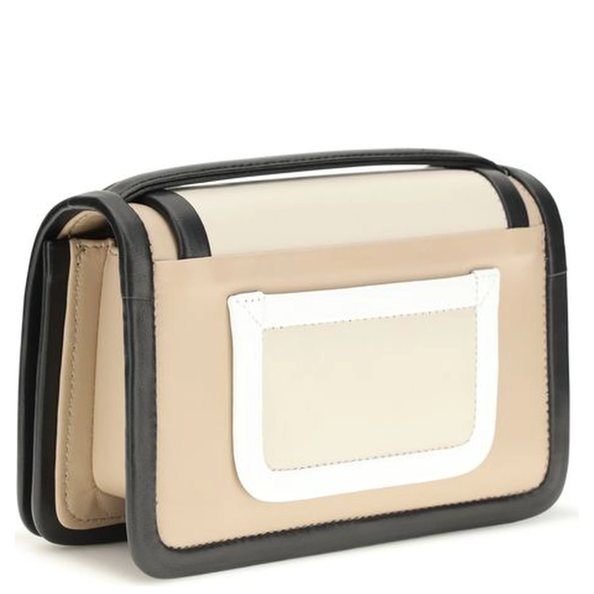 Beige Calf Leather Bos Taurus Shoulder Bag