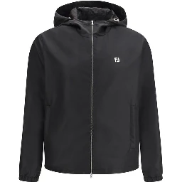 Black Polyester Shell Jacket