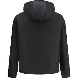 Black Polyester Shell Jacket