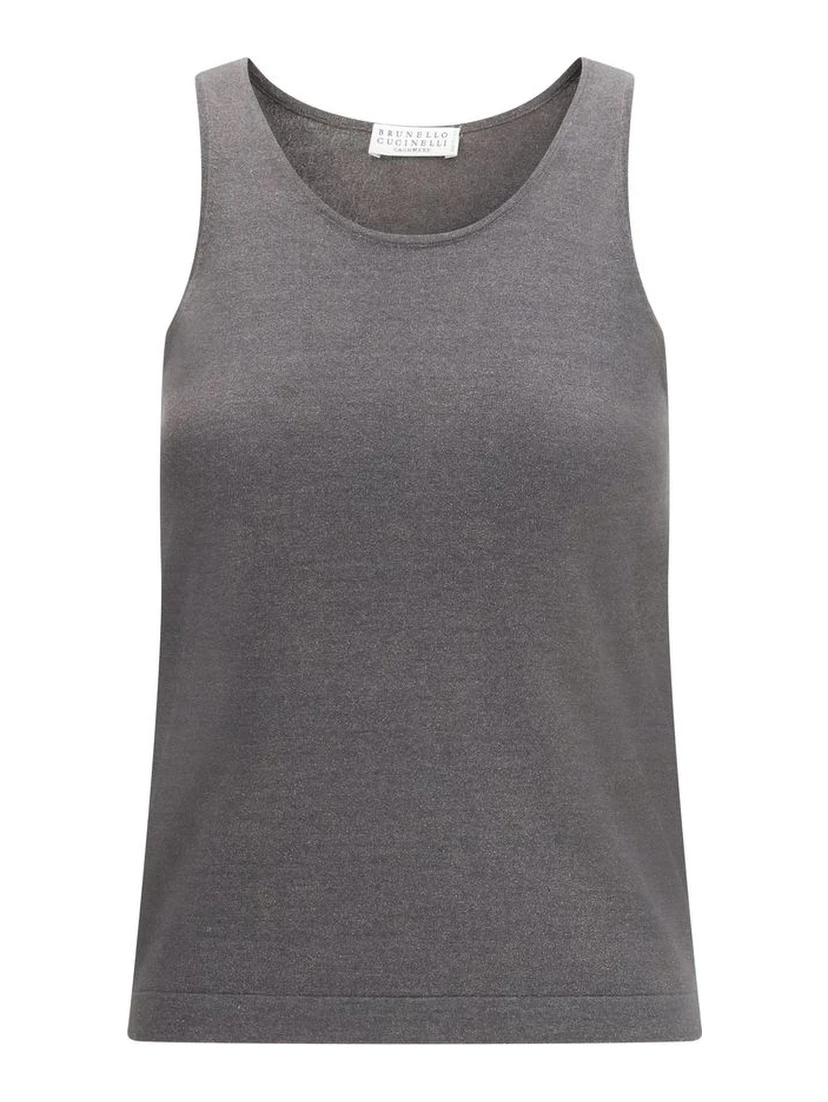 Gray Cashmere Top