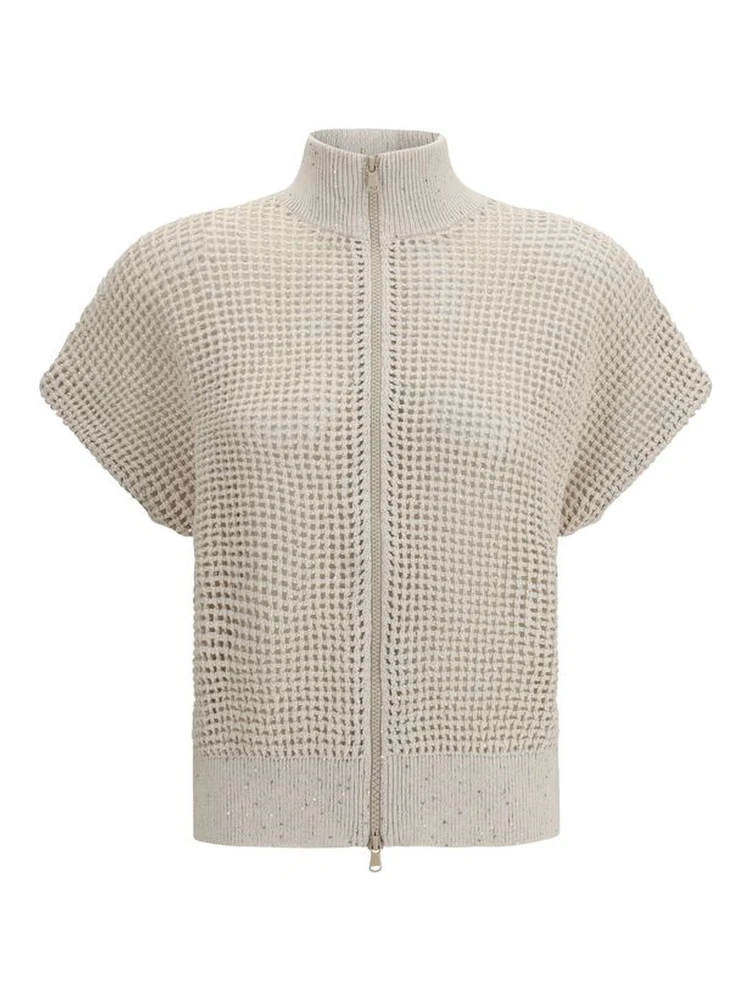 Beige Cotton Cardigan