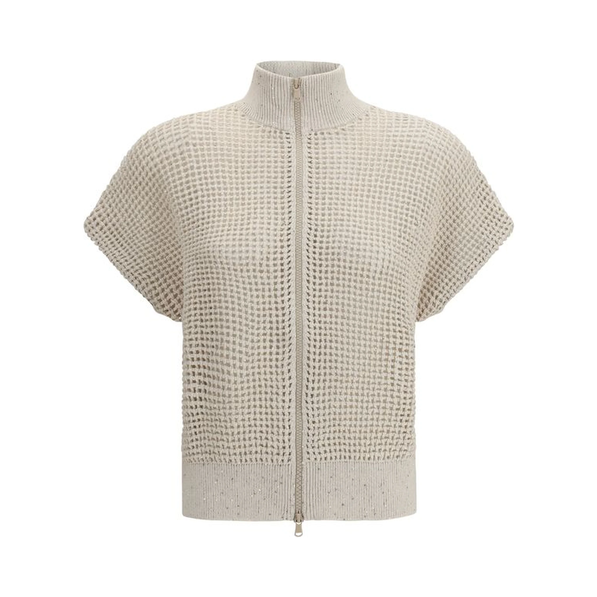 Beige Cotton Cardigan