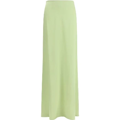 Bicolor Silk Long Skirt