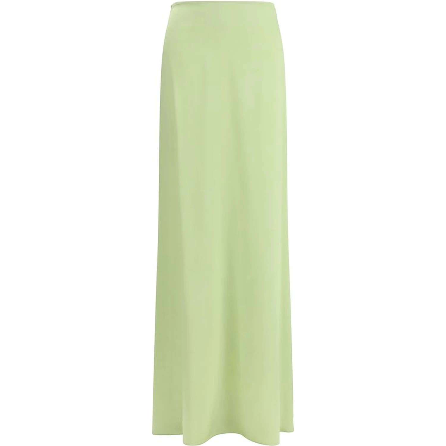 Bicolor Silk Long Skirt