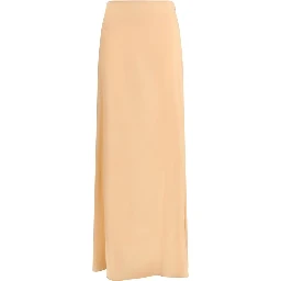 Orange Silk Long Skirt