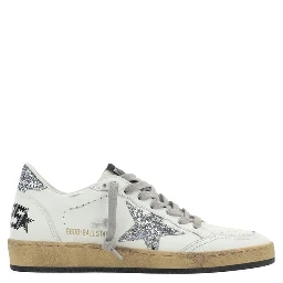 White Goatskin Low Top Sneakers