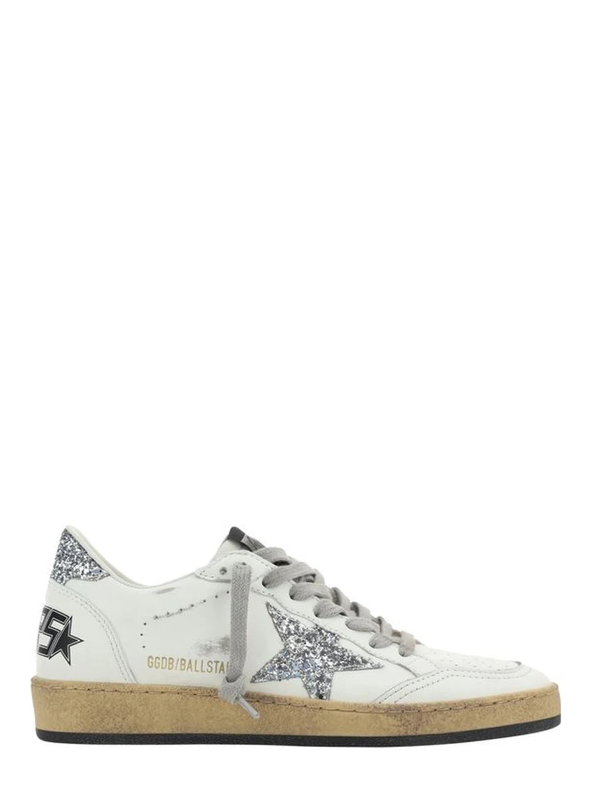 White Goatskin Low Top Sneakers