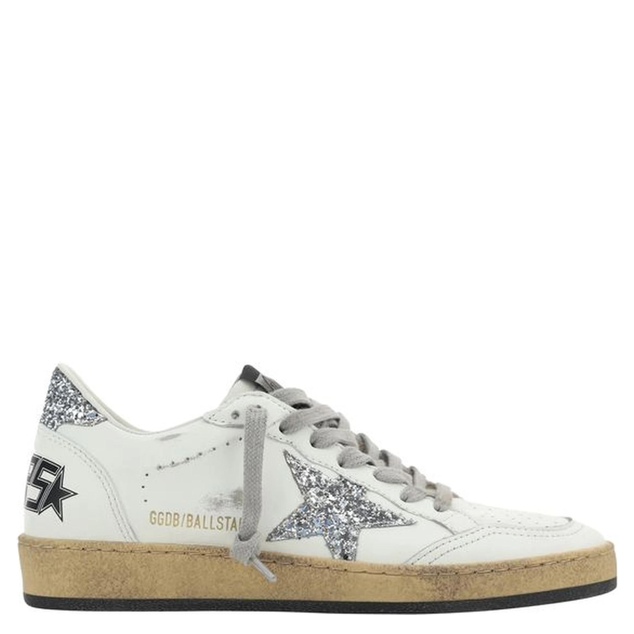 White Goatskin Low Top Sneakers