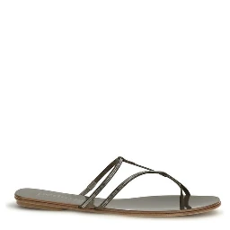 Brown Calf Leather Bos Taurus Flat Sandals