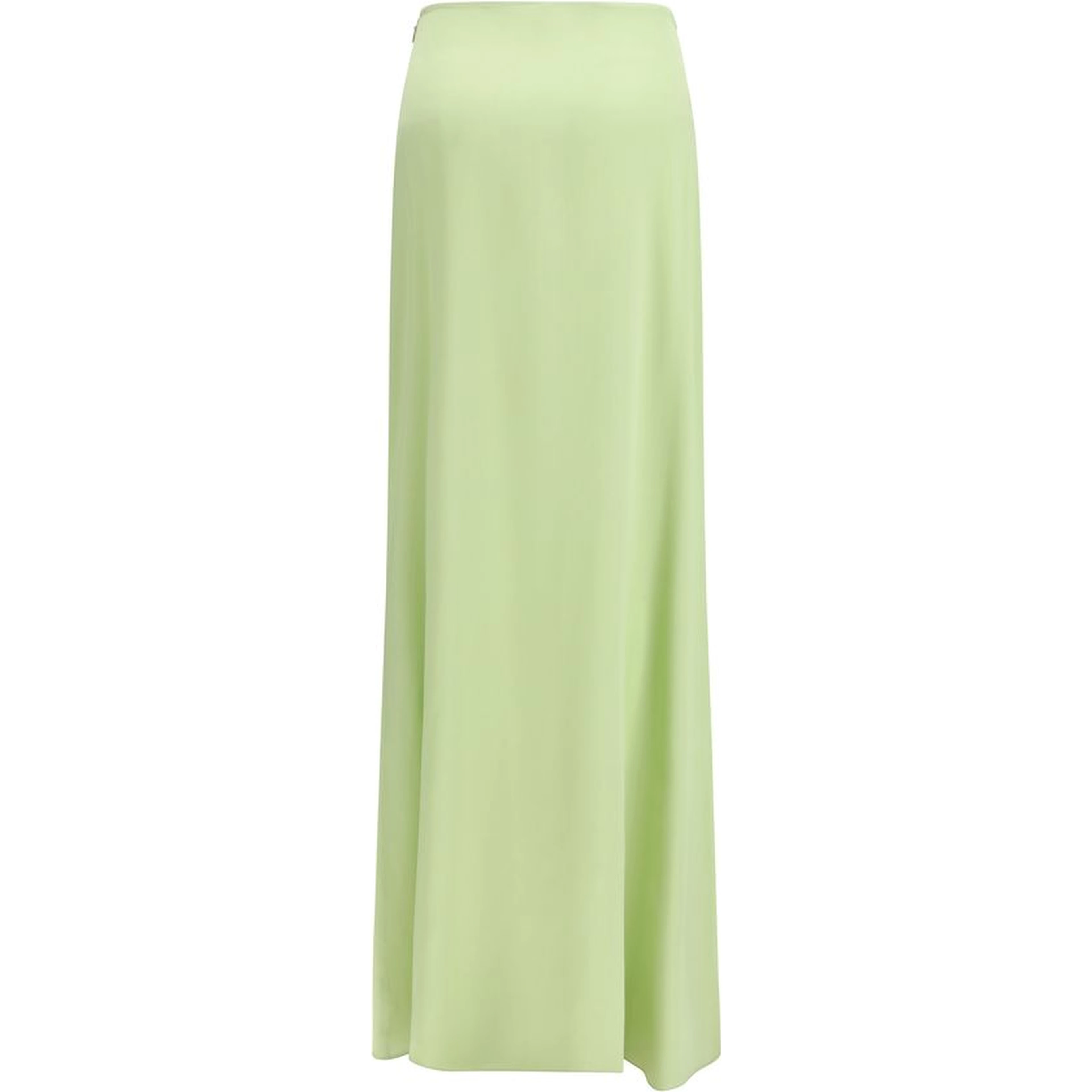 Bicolor Silk Long Skirt