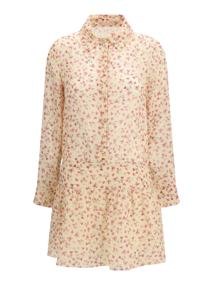 Multicolor Ramie Casual Dress