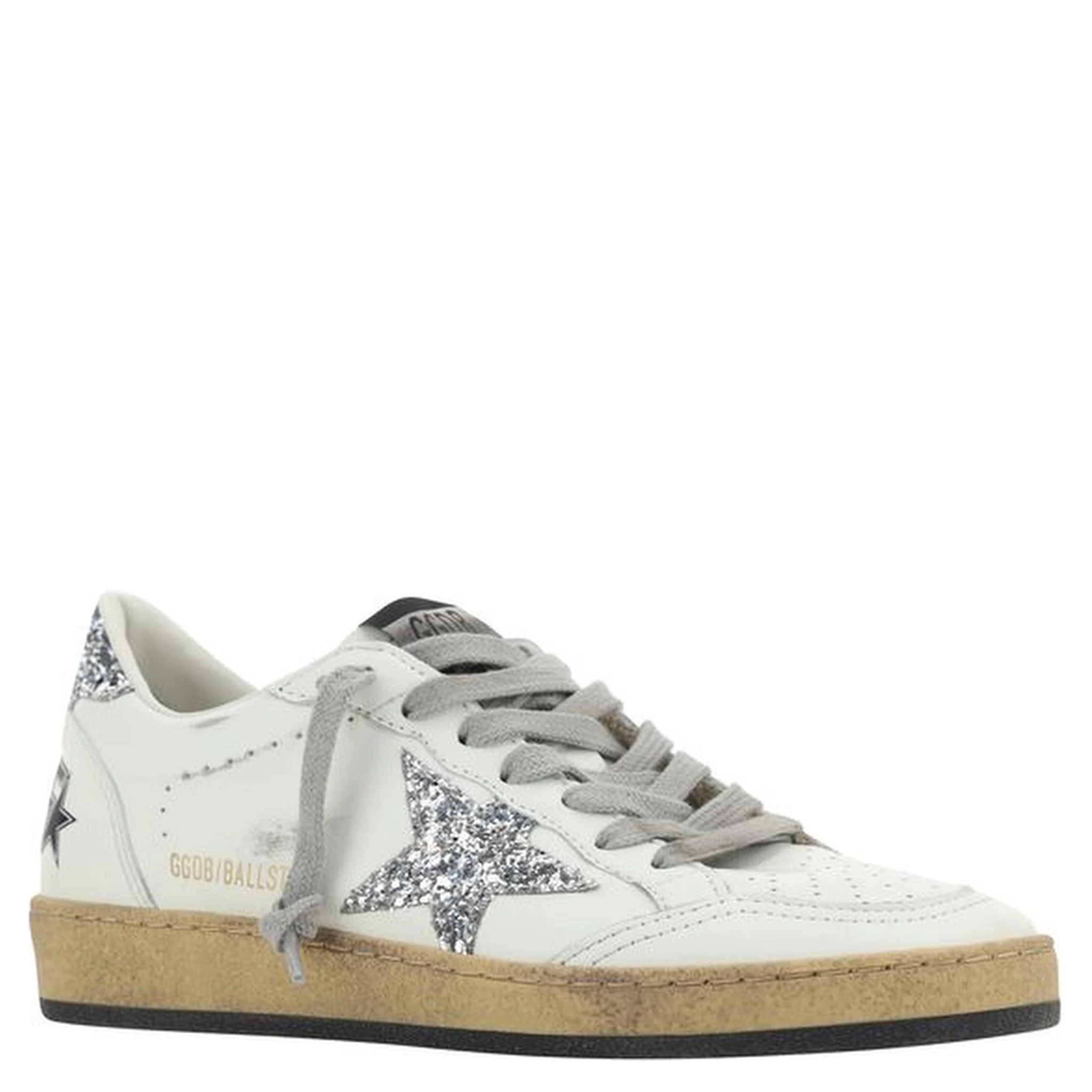 White Goatskin Low Top Sneakers