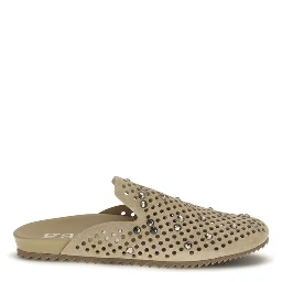 Beige Calf Leather Bos Taurus Mules