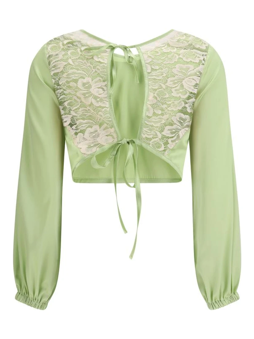 Bicolor Silk Blouse