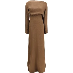 Brown Silk Casual Dress
