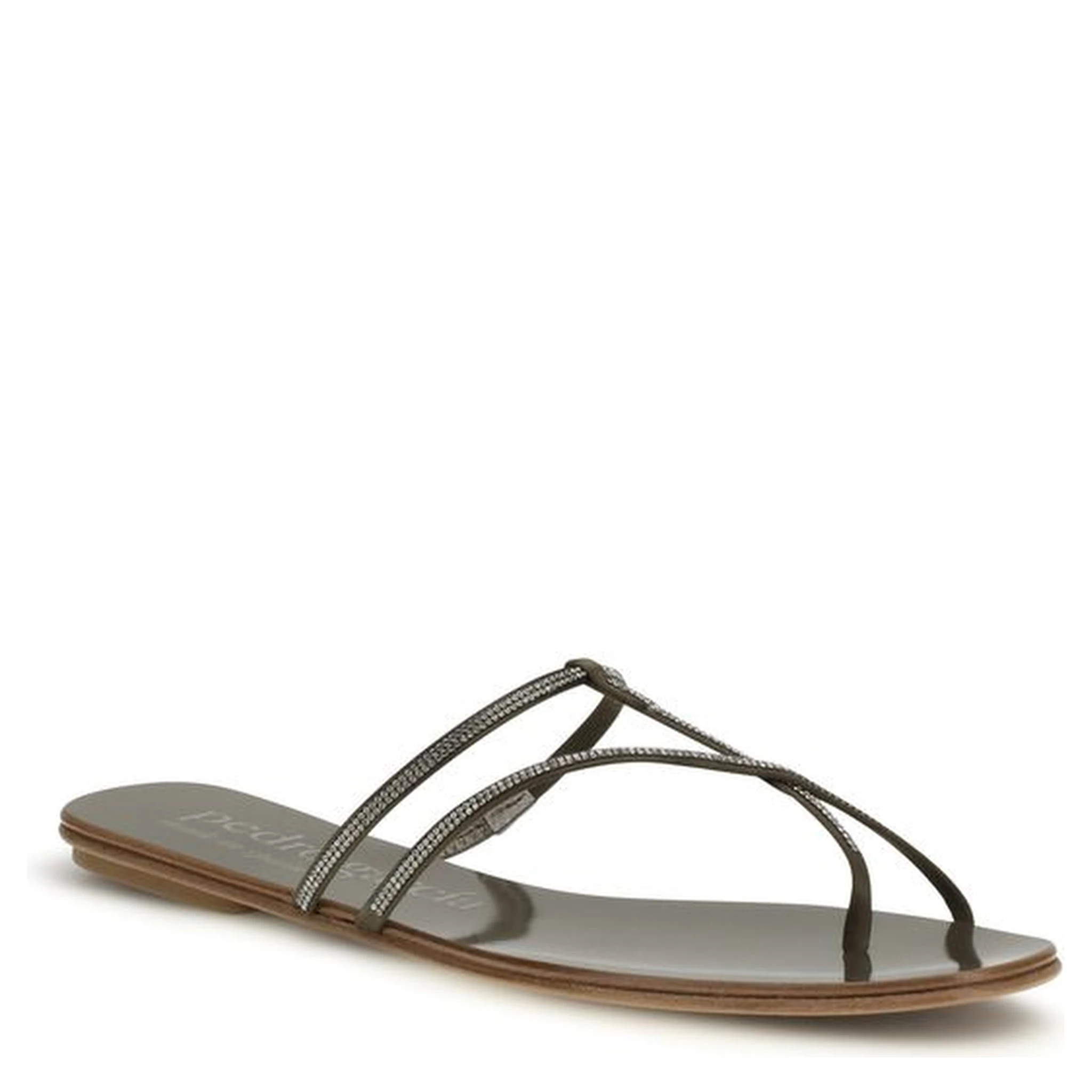Brown Calf Leather Bos Taurus Flat Sandals