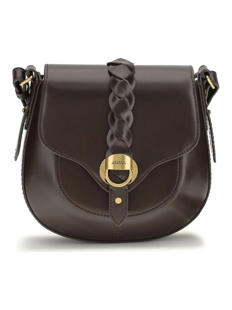 حقيبة كتف بوس توروس من جلد العجل البني