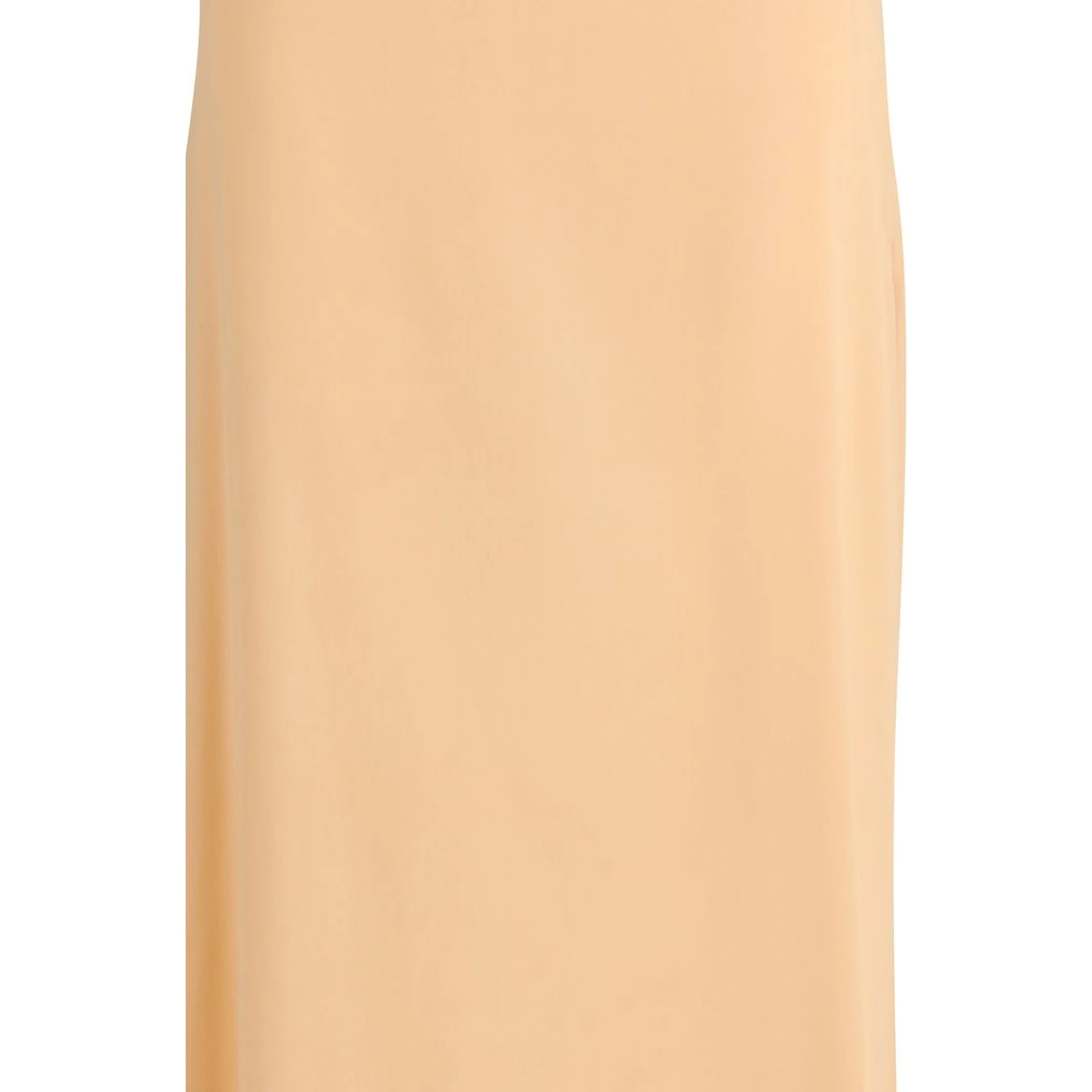 Orange Silk Long Skirt