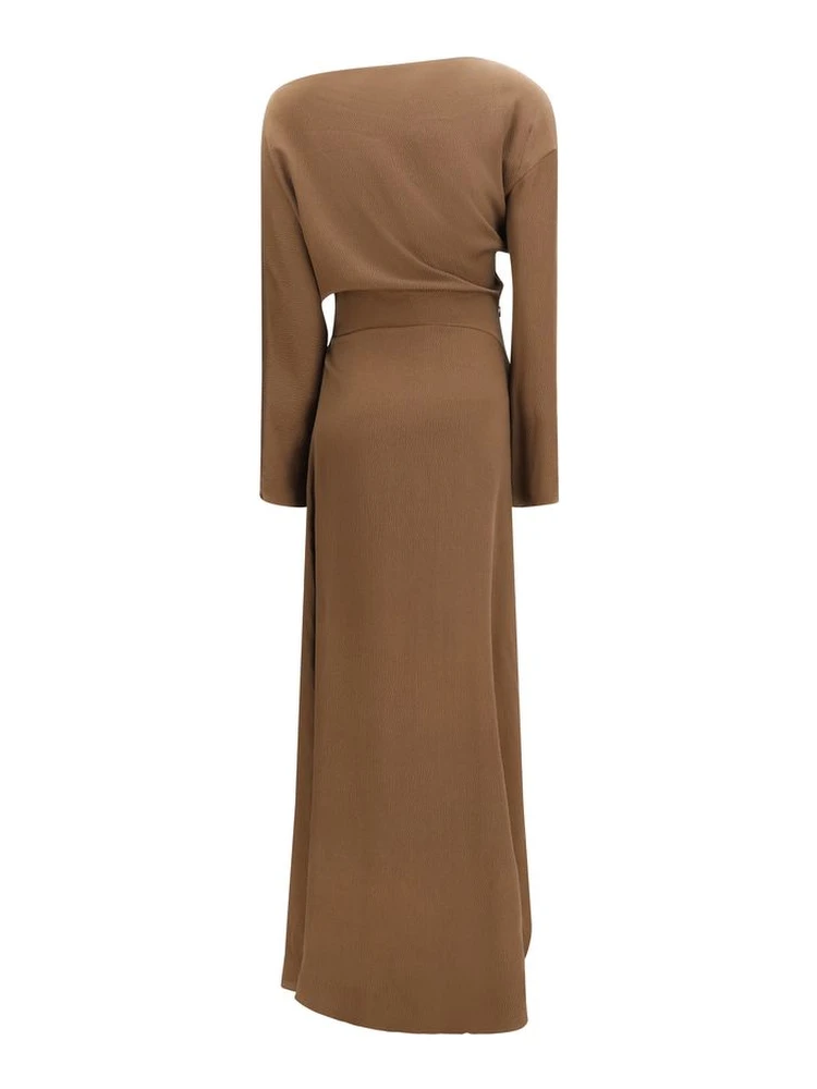 Brown Silk Casual Dress alternative