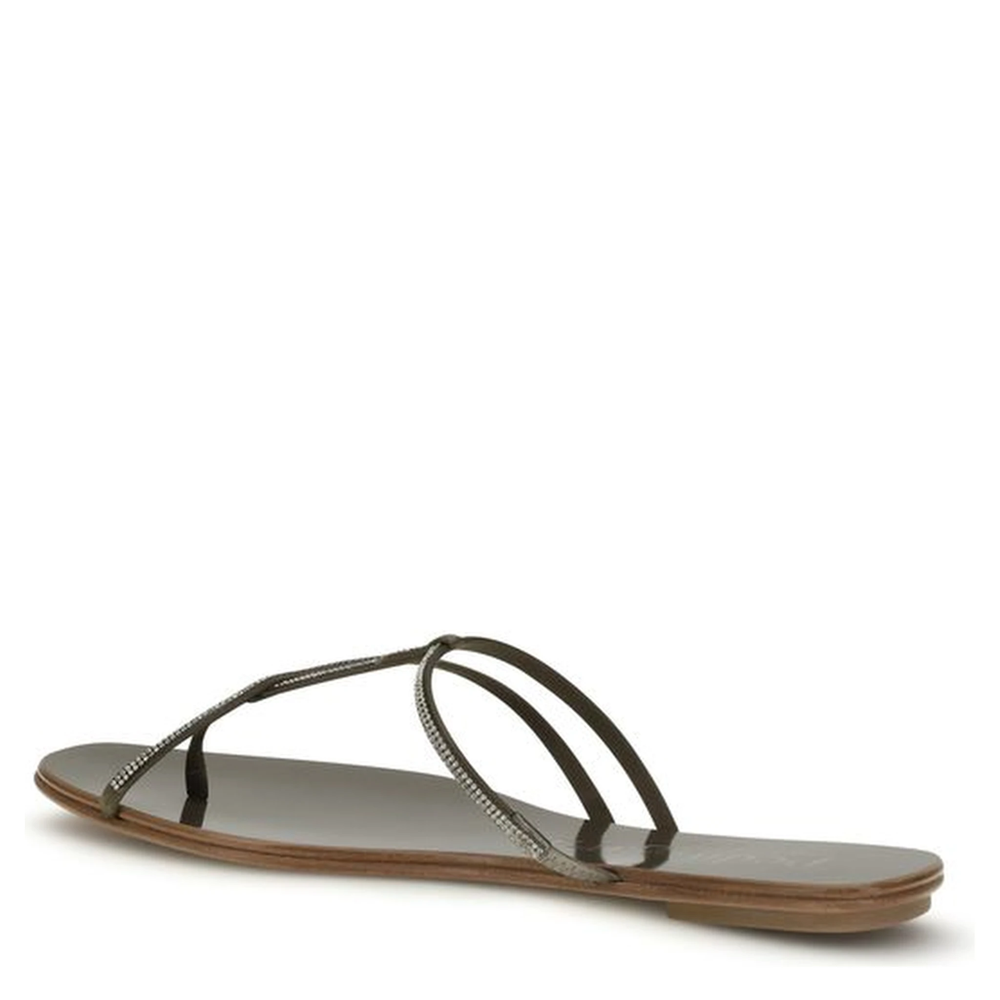 Brown Calf Leather Bos Taurus Flat Sandals