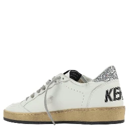 White Goatskin Low Top Sneakers