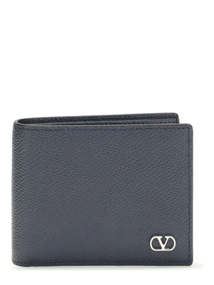 محفظة بوس توروس من جلد العجل الأزرق