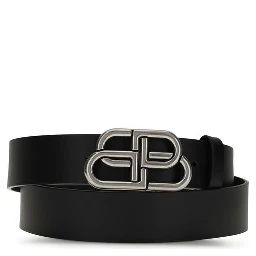 Black Calf Leather Bos Taurus Belt