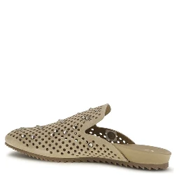 Beige Calf Leather Bos Taurus Mules