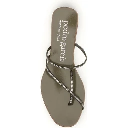 Brown Calf Leather Bos Taurus Flat Sandals