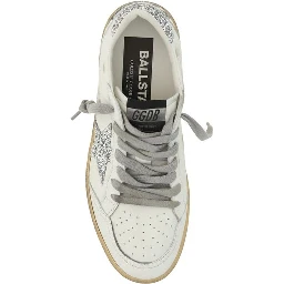 White Goatskin Low Top Sneakers