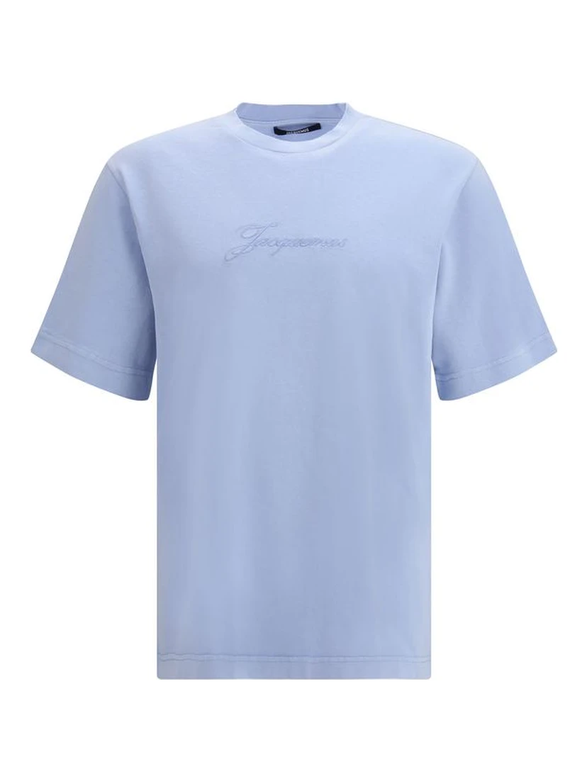 Blue Cotton Sleeveles T-Shirt