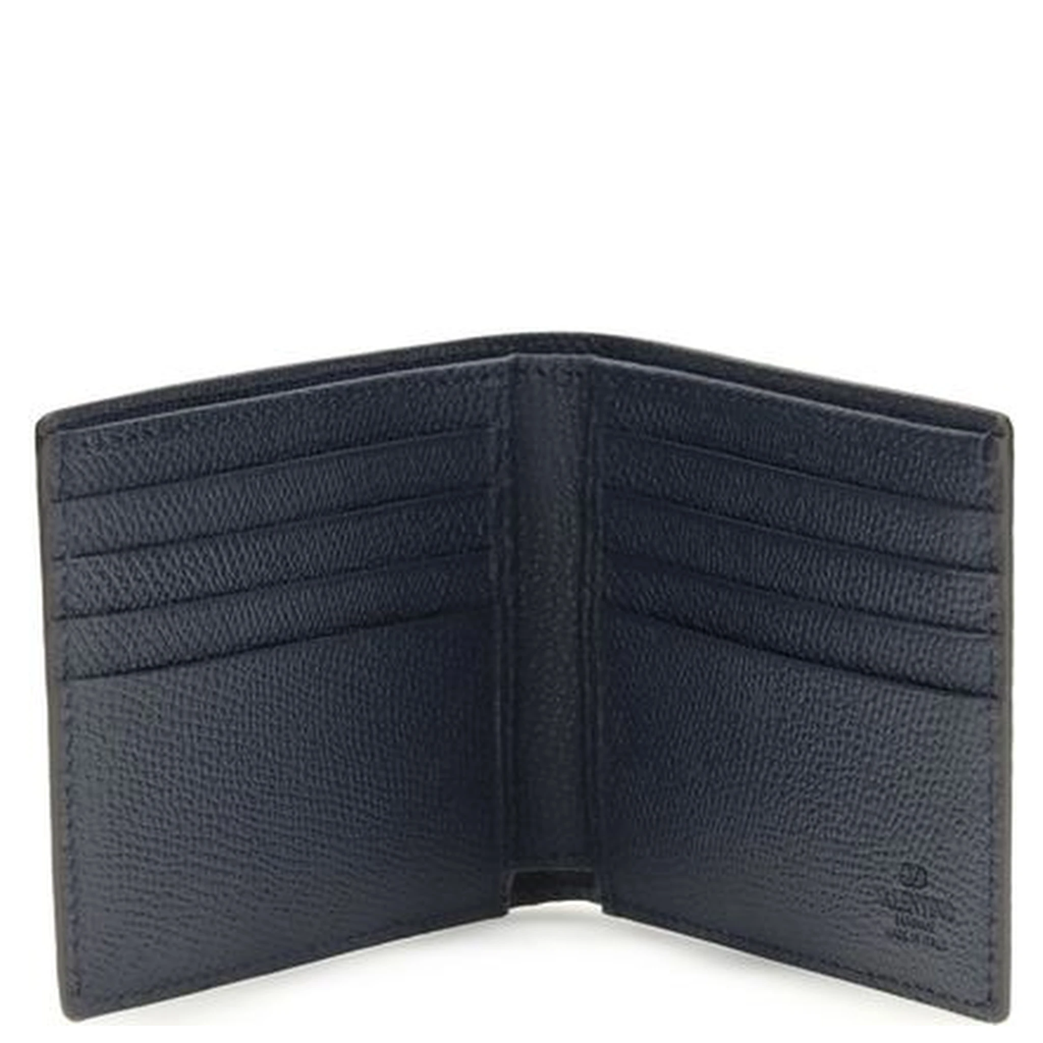 محفظة بوس توروس من جلد العجل الأزرق