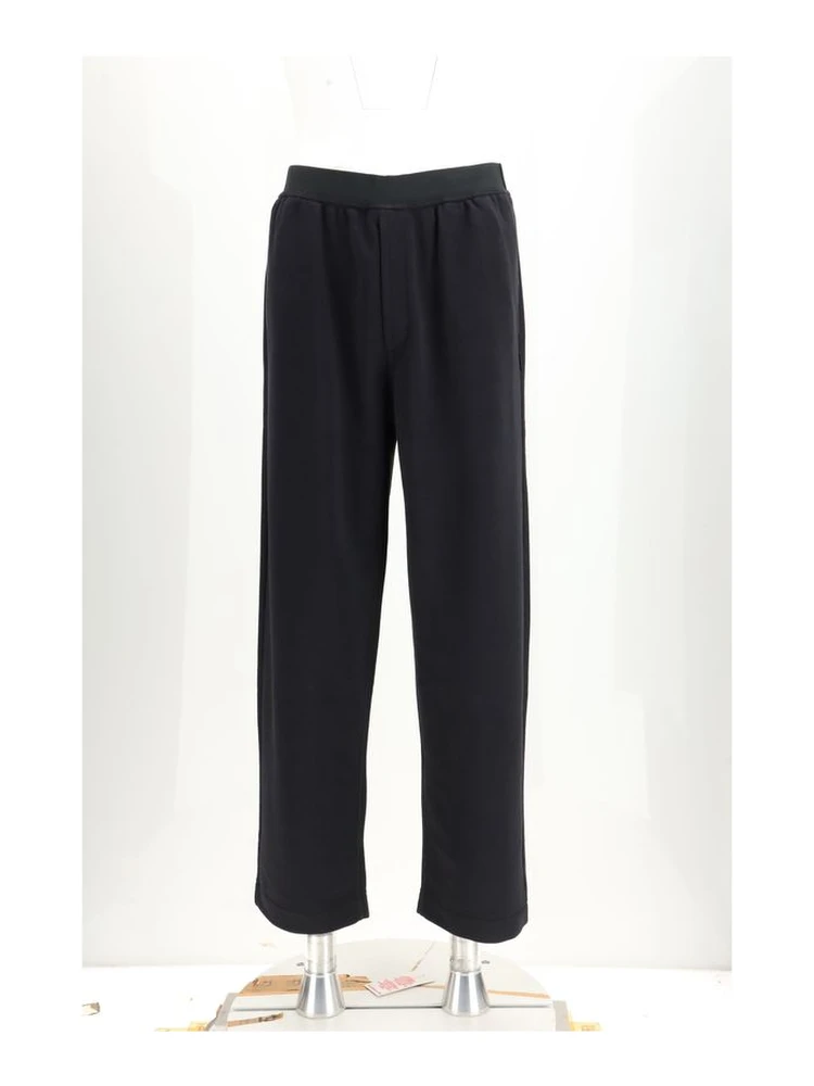 Black Cotton Athletic Pants