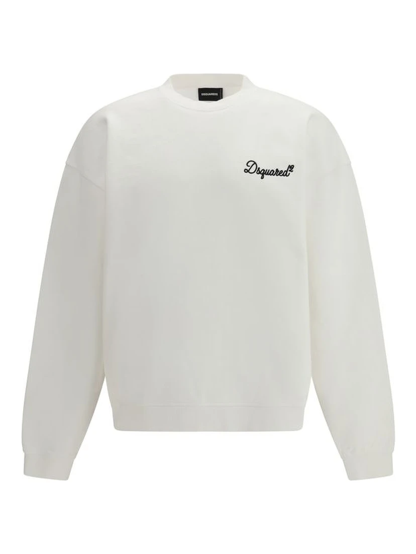 White Cotton Sweatshirt
