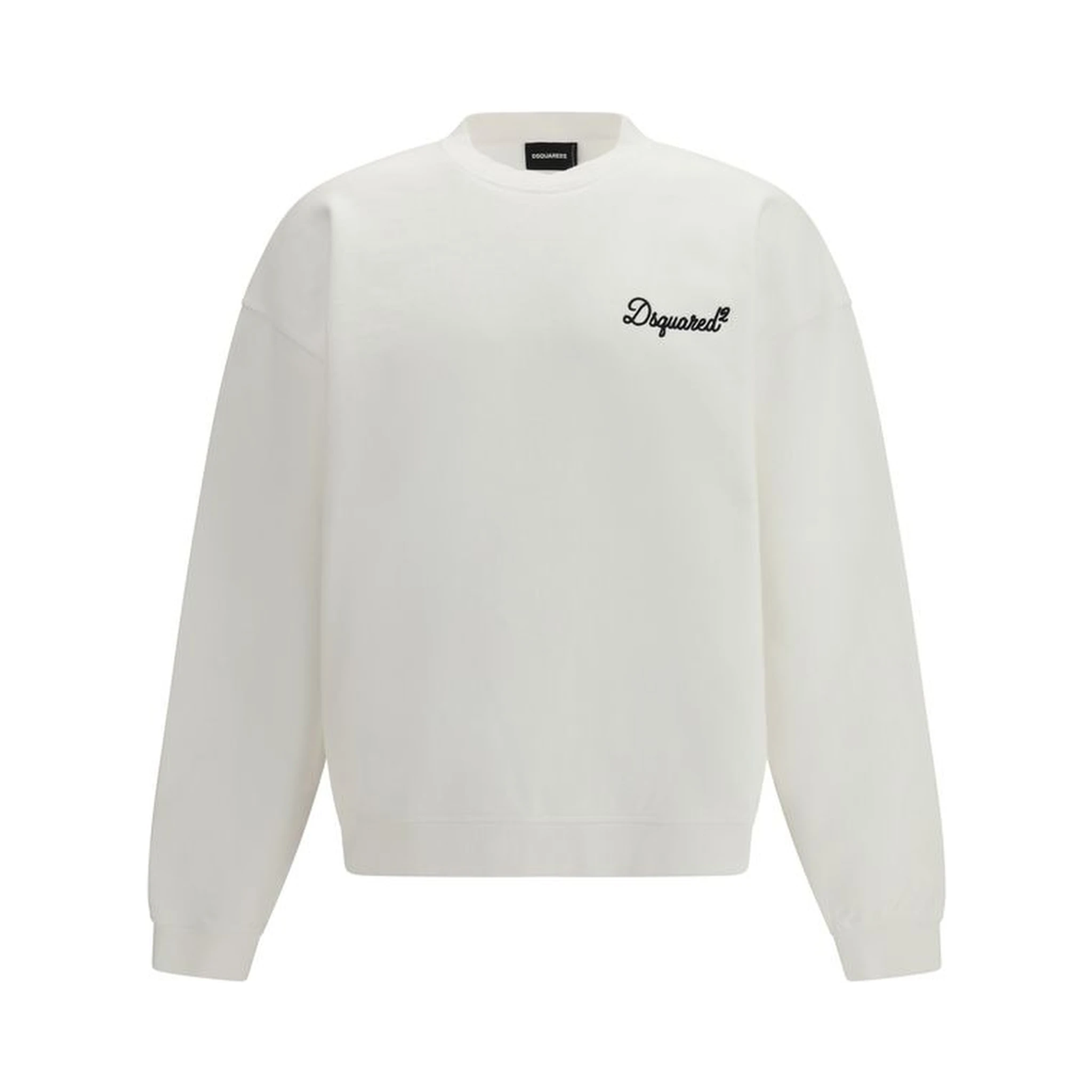 سويت شيرت قطني أبيض