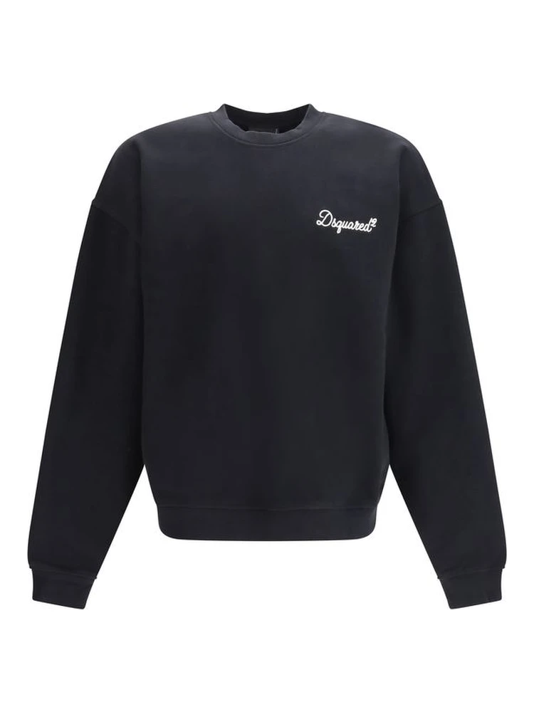 Black Cotton Sweatshirt