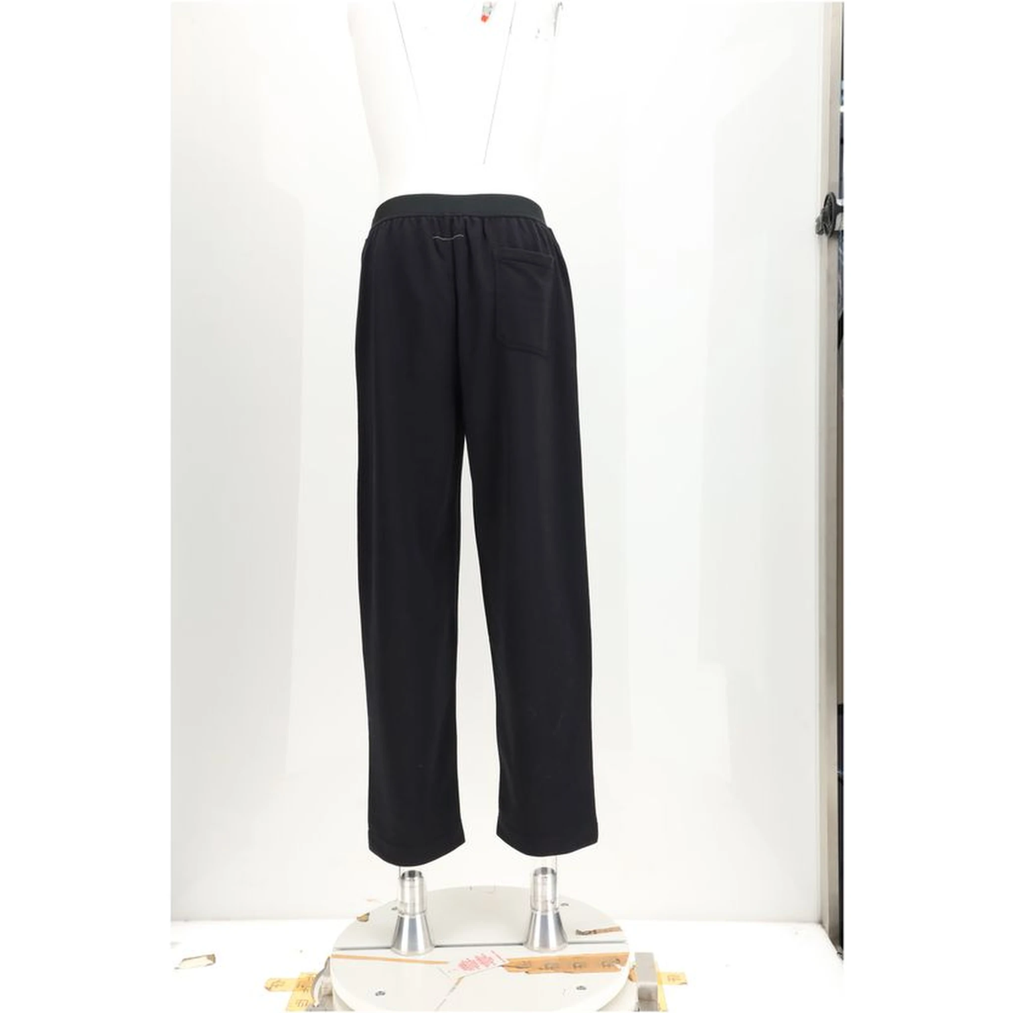 Black Cotton Athletic Pants