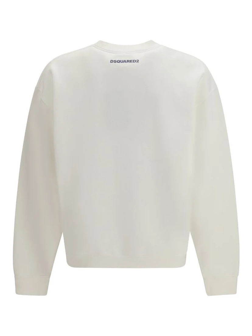 White Cotton Sweatshirt