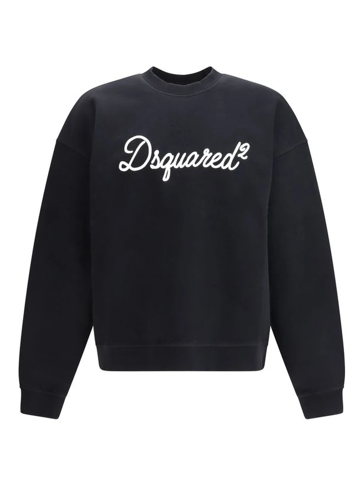 Black Cotton Sweatshirt