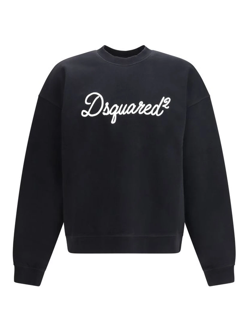 Black Cotton Sweatshirt