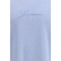 Blue Cotton Sleeveles T-Shirt