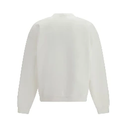 سويت شيرت قطني أبيض