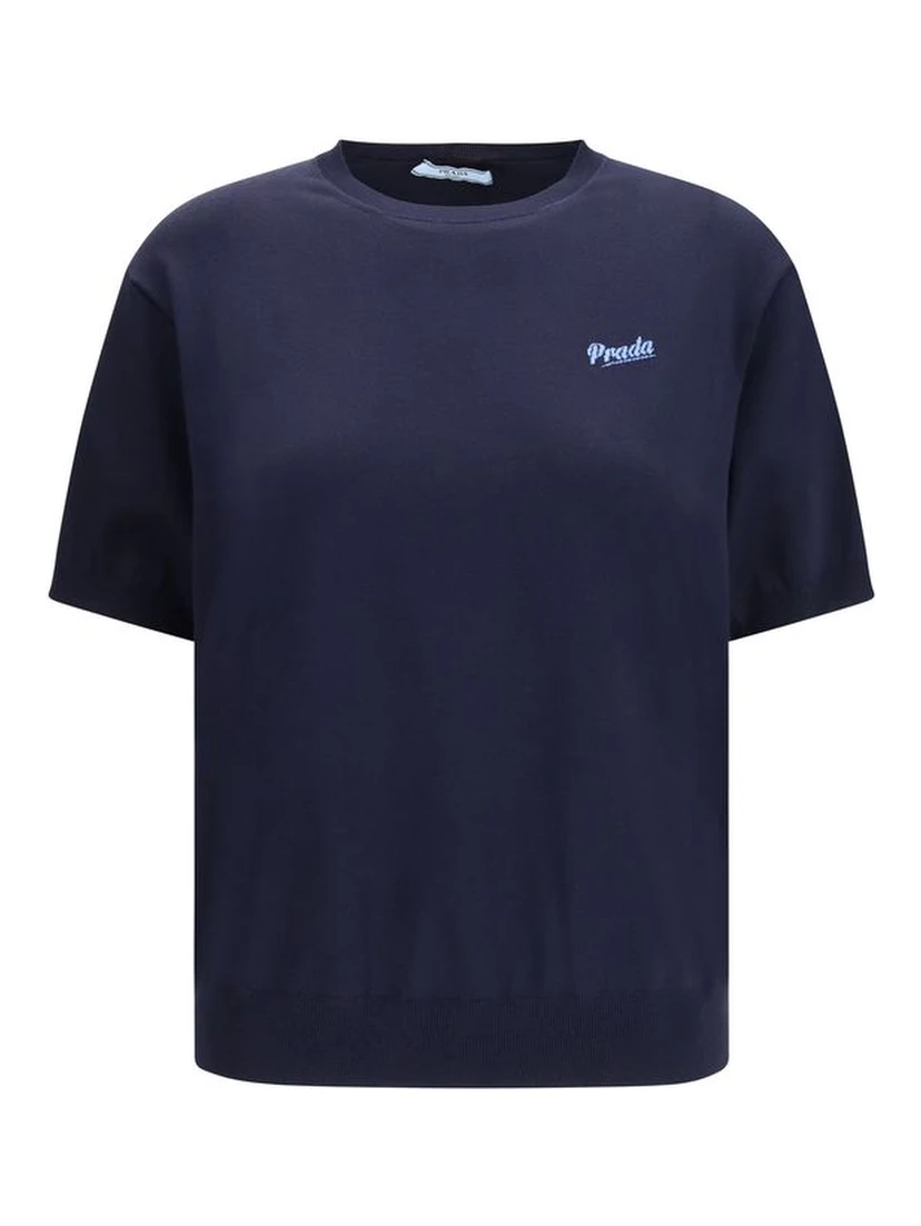 Blue Silk Sweatshirt