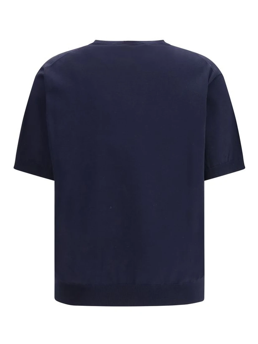 Blue Silk Sweatshirt