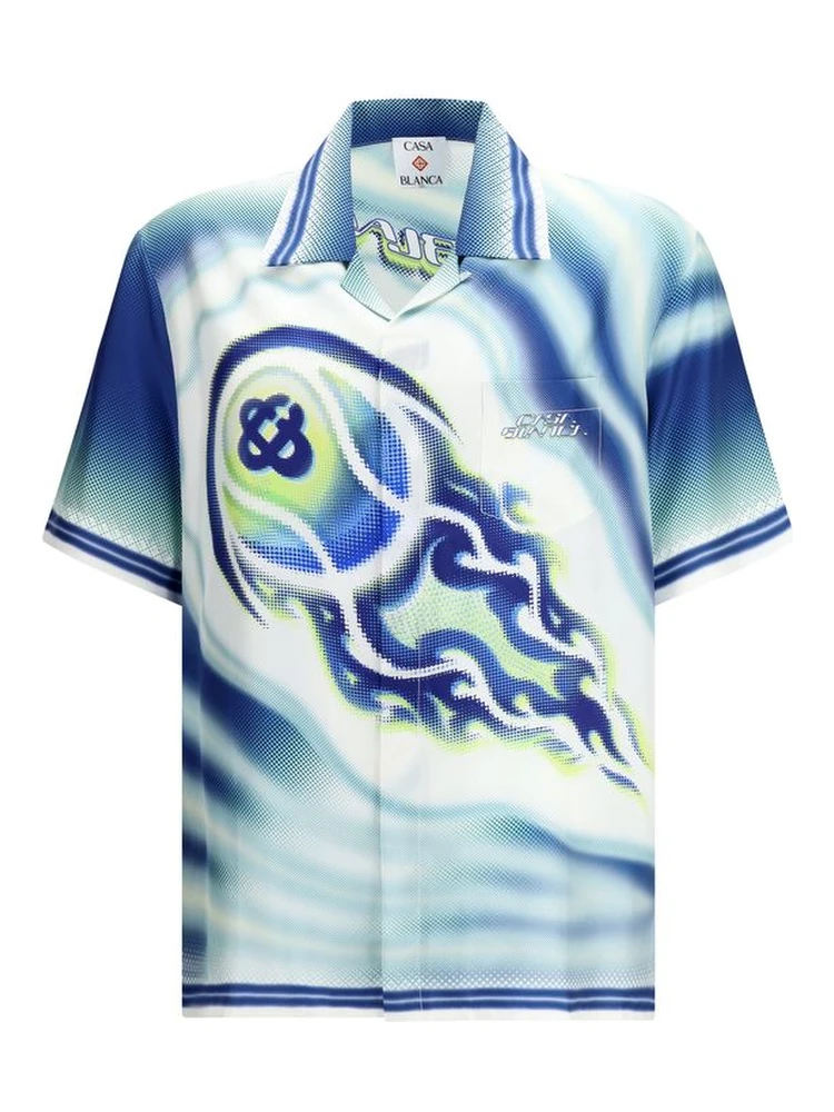 Multicolor Silk Dress Shirt