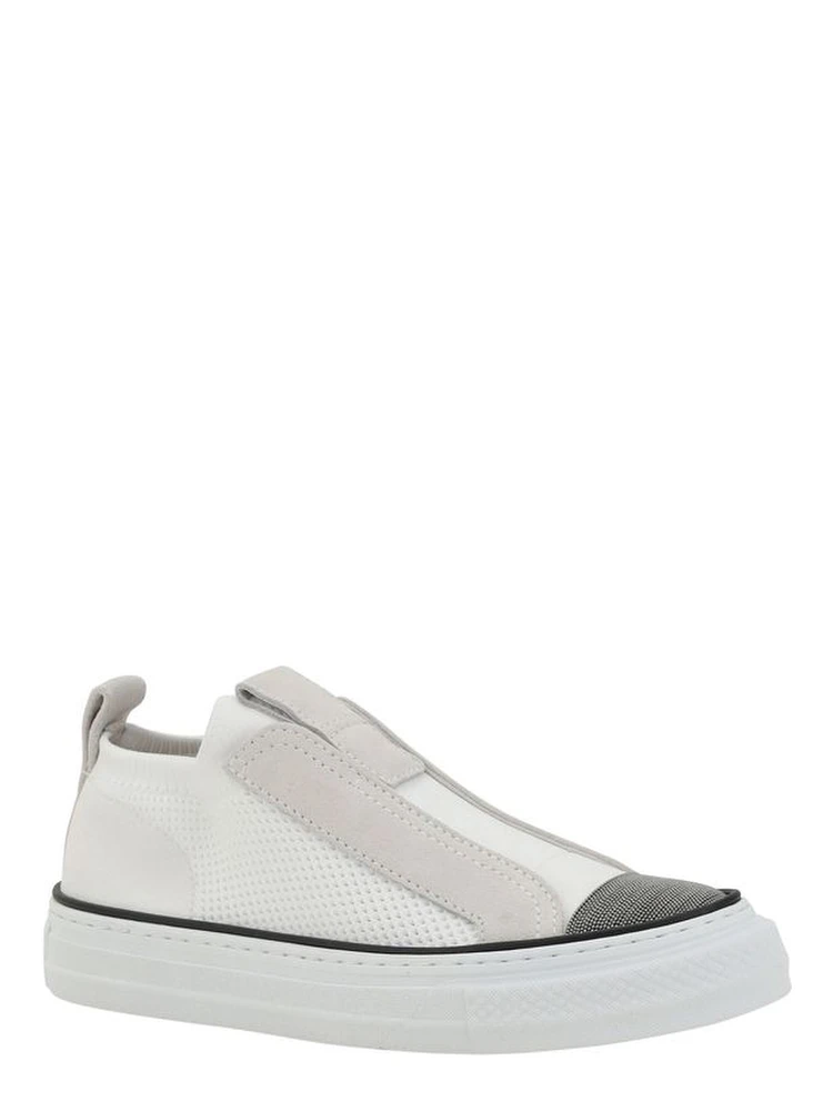 White Nylon Low Top Sneakers alternative